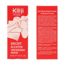 Koji White Bright Booster Achselserum in roter Flasche, Körperpflege gegen dunkle Achseln und Pigmentierung, natürliche Inhaltsstoffe