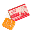 Hellorange quadratische koji white kojic acid dunkle-flecken-korrektur seife mit schaumiger oberfläche