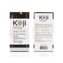 Koji white hautaufhellungsseife mit kojic säure und glutathion in elegantem schwarzweißem blumenbox geeignet für empfindliche haut