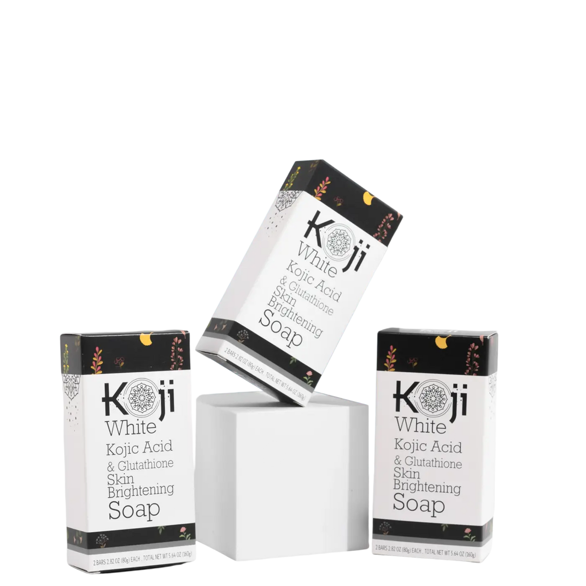 Koji White Kojic-Säure & Glutathion Hautaufhellungsseife für das Gesicht, weiße Seife mit Inhaltsstoffen für Hautaufhellung