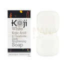Koji white hautaufhellungsseife mit kojicsäure und glutathion in weiß mit glatter, transparenter rechteckform, geeignet für hautpflege