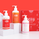 Koji White Kojic Acid Papaya Körperlotion Doppelpack, 2 x 250 ml, flasche mit weißer Lotion und Papaya-Design, Körperpflege Produkt