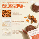 Dunkelbraune runde Koji White Kurkuma & Kojic Dipalmitate Seife, natürliche Reinigungsseife mit Kurkuma und Kojic für die Hautpflege