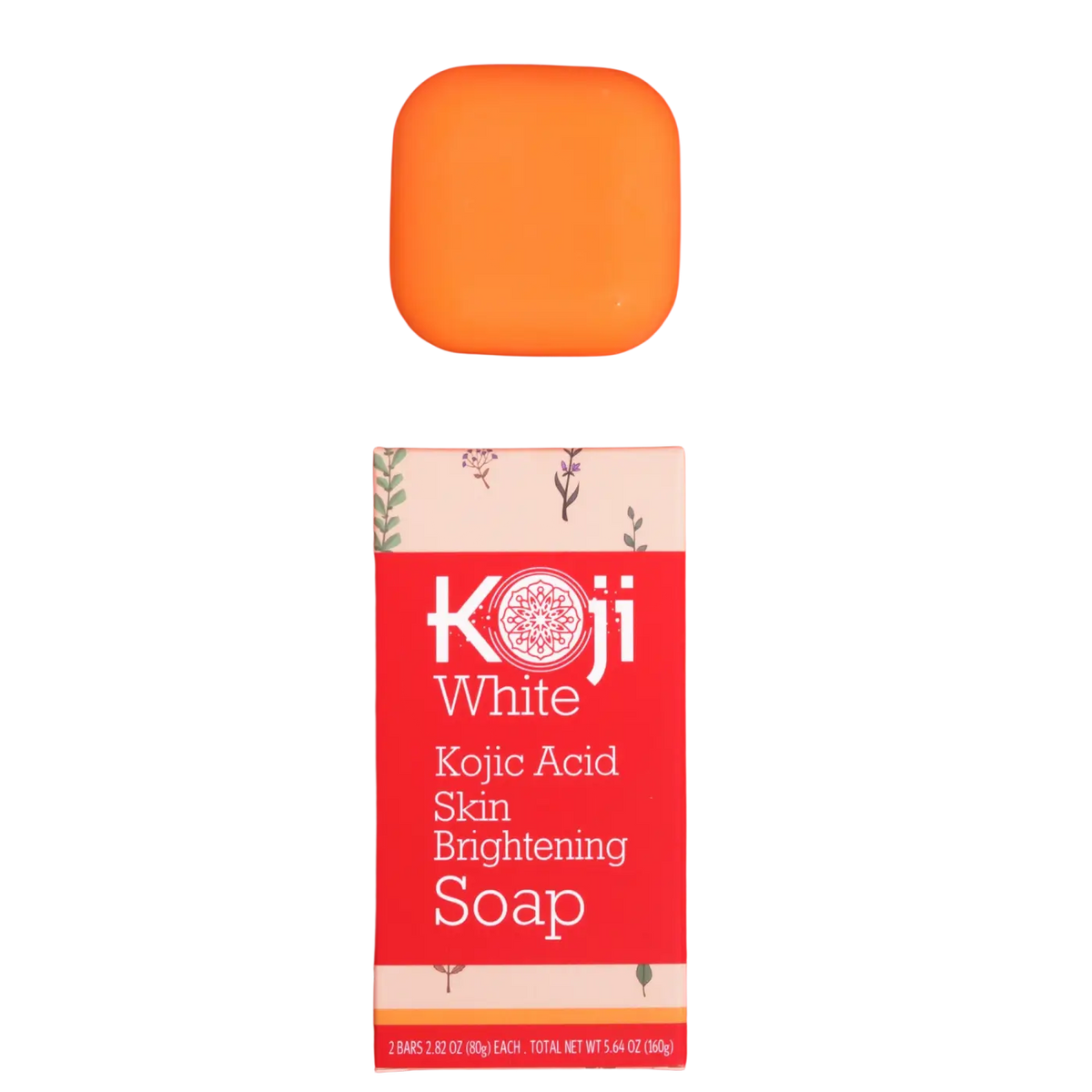 Koji White Reine hautaufhellende Seife mit Kojisäure, orangefarbene Seife, für strahlende Haut, natürliche Pflege