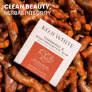 Koji White Kurkuma & Kojic Dipalmitate Seife, cremige Seife mit gelber Farbe, für Hautreinigung und Pflege