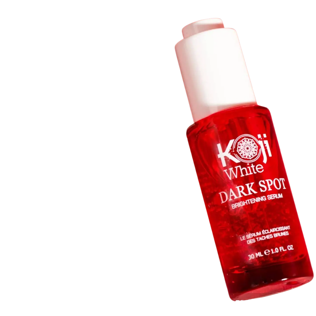 Koji White Serum zur Aufhellung von dunklen Flecken, Gesichtspflege, leichtes, leuchtendes Gesicht, Hautaufhellung, Flaschenverpackung