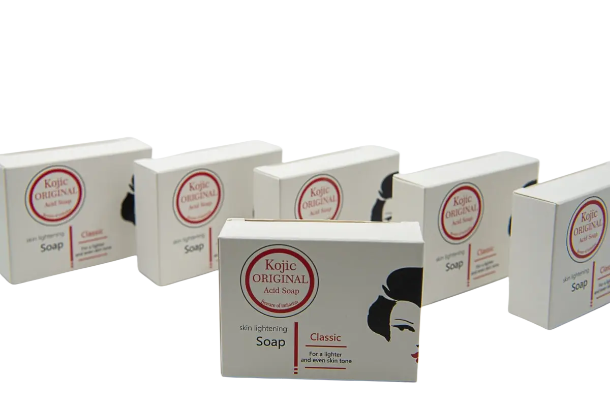 Afinity Care Kojic Original Acid Seife für das Gesicht, helle und gleichmäßige Haut, weiße Seife mit Kojic-Formel.