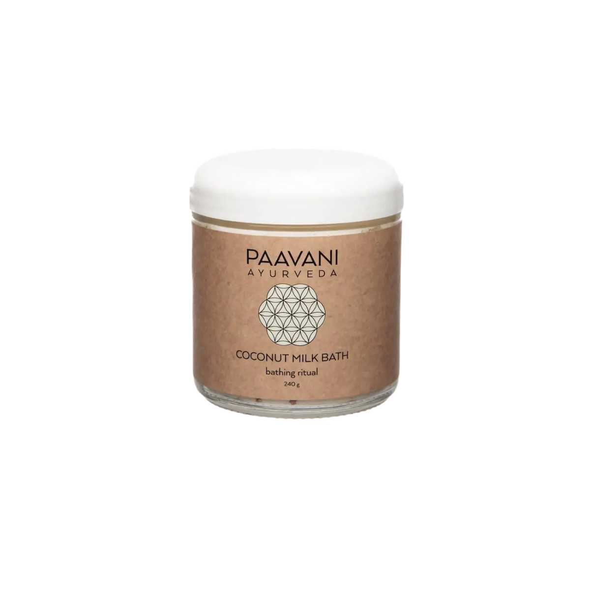 PAAVANI Ayurveda Kokosmilchbad Badesalz mit ayurvedischen Kräutern für die Haut, entspannendes Badeerlebnis, natürlicher Hautschutz