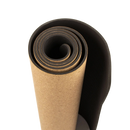 Myga Eco Korkmatte für Yoga, rollbar, in Schwarz und Braun, langlebige Yogamatte aus Naturkork, rutschfest und umweltfreundlich