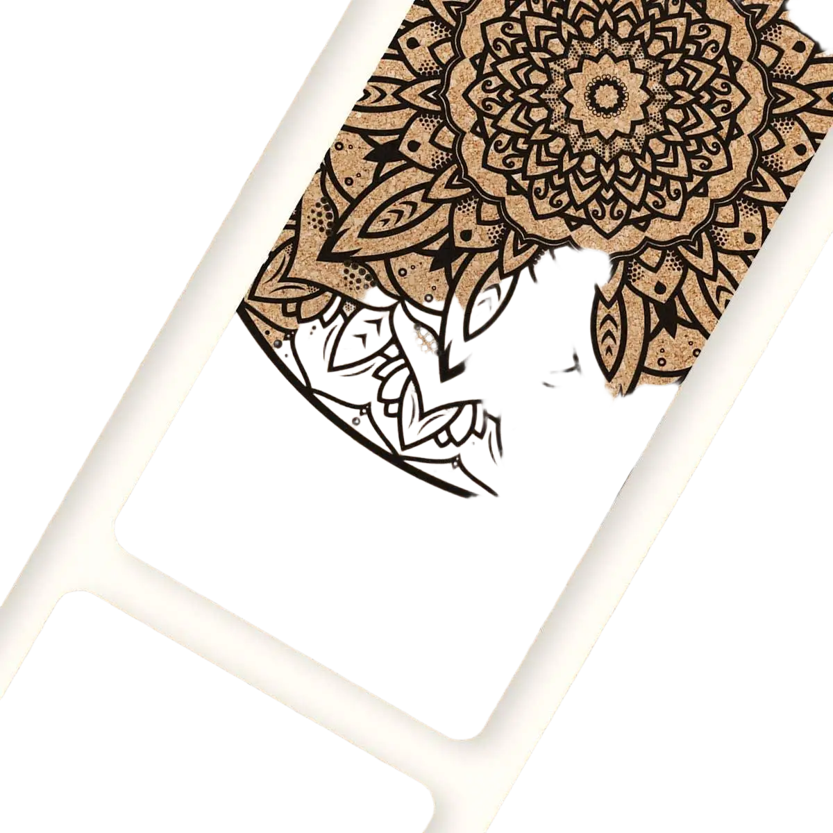 Natürliche schwarze Kork-Yogamatte von Myga Eco, XL-Größe, mit detaillierter Textur für Yoga-Übungen.