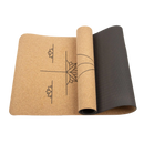 Natürliche dunkelgraue Korkmatte für Yoga, Myga Eco XL Yogamatte mit Gummiseite, rutschfest und umweltfreundlich.
