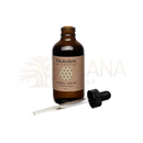 Braune glasflasche paavani ayurveda kräuter haaröl mit schwarzem tropfer für kopfhaut und haarpflege