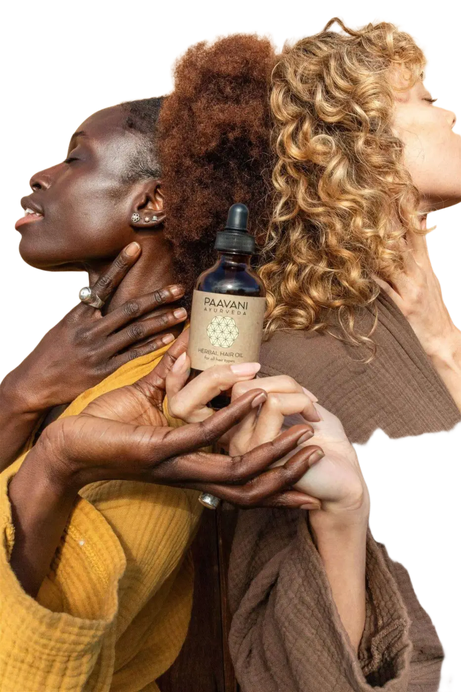 Ayurvedisches Kräuter-Haaröl von PAAVANI für Kopfhaut und Haare, natürliche Haarbehandlung, flüssige Kräuterpflege in Flasche