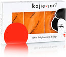 Kojie San Gesichtshandseife mit Koji Acid P25 für sanfte Aufhellung und klare Haut, 3x65g in der Verpackung