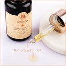 Soul tree advanced kumkumadi gesichtsöl in dunkler glasflasche mit roségold tropfer ayurvedisches gesichtsmittel