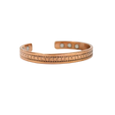 Kupfer-magnetarmband design 5 rosegold kupfer mit detailliertem perlenmuster und drei magnetverschlüssen für täglichen gebrauch
