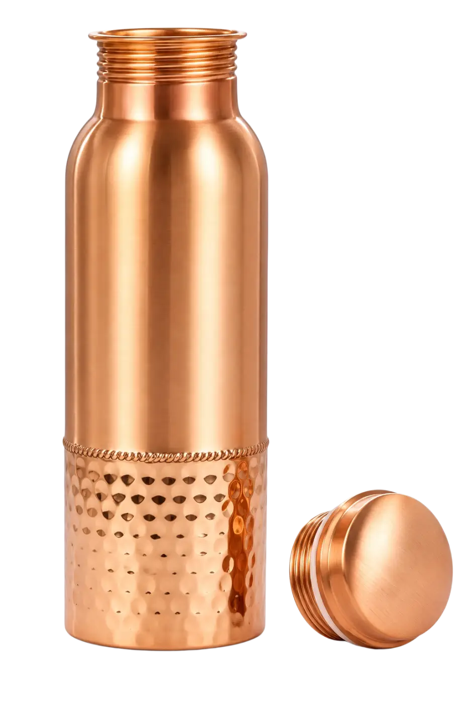 Elegante Kupfer-Wasserflasche Sequence 800 ml aus Edelstahl, ideal für Trinkflaschen, mit stilvollem Design und langlebigem Material