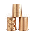 Kupfer trinkbecher von mana shop mit blume des lebens, gehämmert und floral geprägt zur stärken des immunsystems
