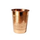Kupferbecher trinkbecher kupfer silverline 300ml mit strukturierter handbearbeiteter oberfläche und horizontalen gravuren