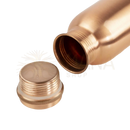 Kupfer trinkflasche 0.8l mit schraubdeckel und blume des lebens kupferfarbene metalflasche mana shop image to zoom