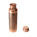 Kupferflasche 950 ml von Mana Shop, ayurvedische Trinkflasche Typ 2 aus Kupfer, mit rotem Verschluss, für gesunde Getränke.
