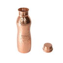 Kupferflasche 950 ml von Mana Shop, ayurvedische Trinkflasche Typ 3 aus Kupfer, mit Deckel und handgefertigtem Design