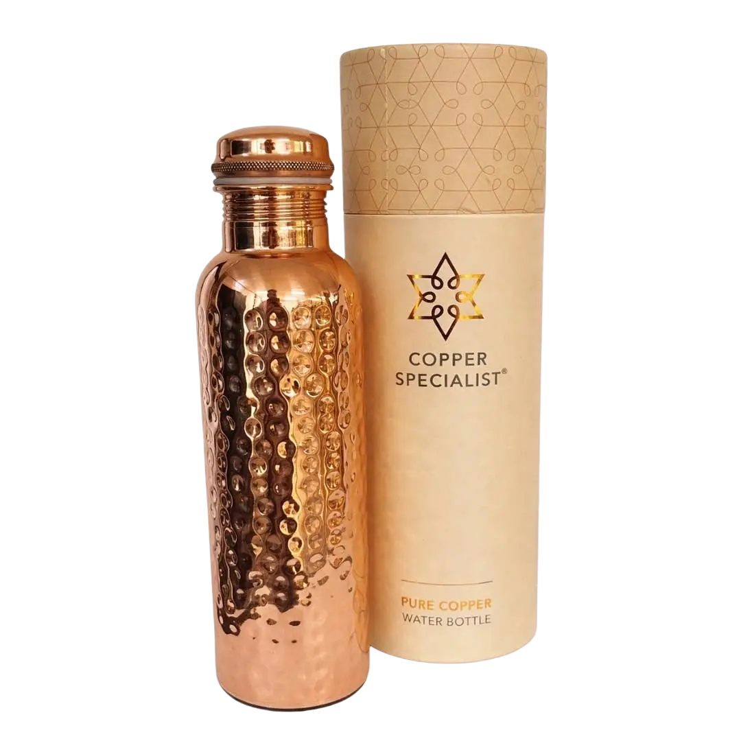 Kupferflasche gehämmert, Produktfoto