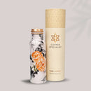 Reine Kupferflasche mit weißen Blumenmuster, 750 ml, Wasserflasche von Ayurveda Specialist B.V.