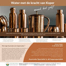 Antike Kupferkaraffe mit Deckel, geätzt, von Ayurveda Specialist B.V., detailreiche Kupferoberfläche, elegantes Design.