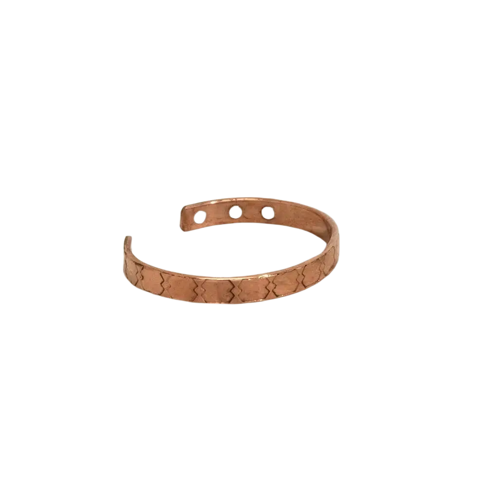 Kupferne gesundheits-armband mit drei magneten und geometrischem muster aus reinem kupfer von mana shop