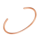 Kupfernes breites klemmarmband für herren in rosegold mit minimalistischem offenem design aus metall