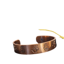 Kupfernes gesundheits-klemmarmband aus reinem kupfer mit gravierten ohm- und hamsa-hand-symbolen