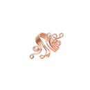 Ein zarter kupferring design 29 aus rosegold mit filigranen wirbelmustern für täglichen gebrauch