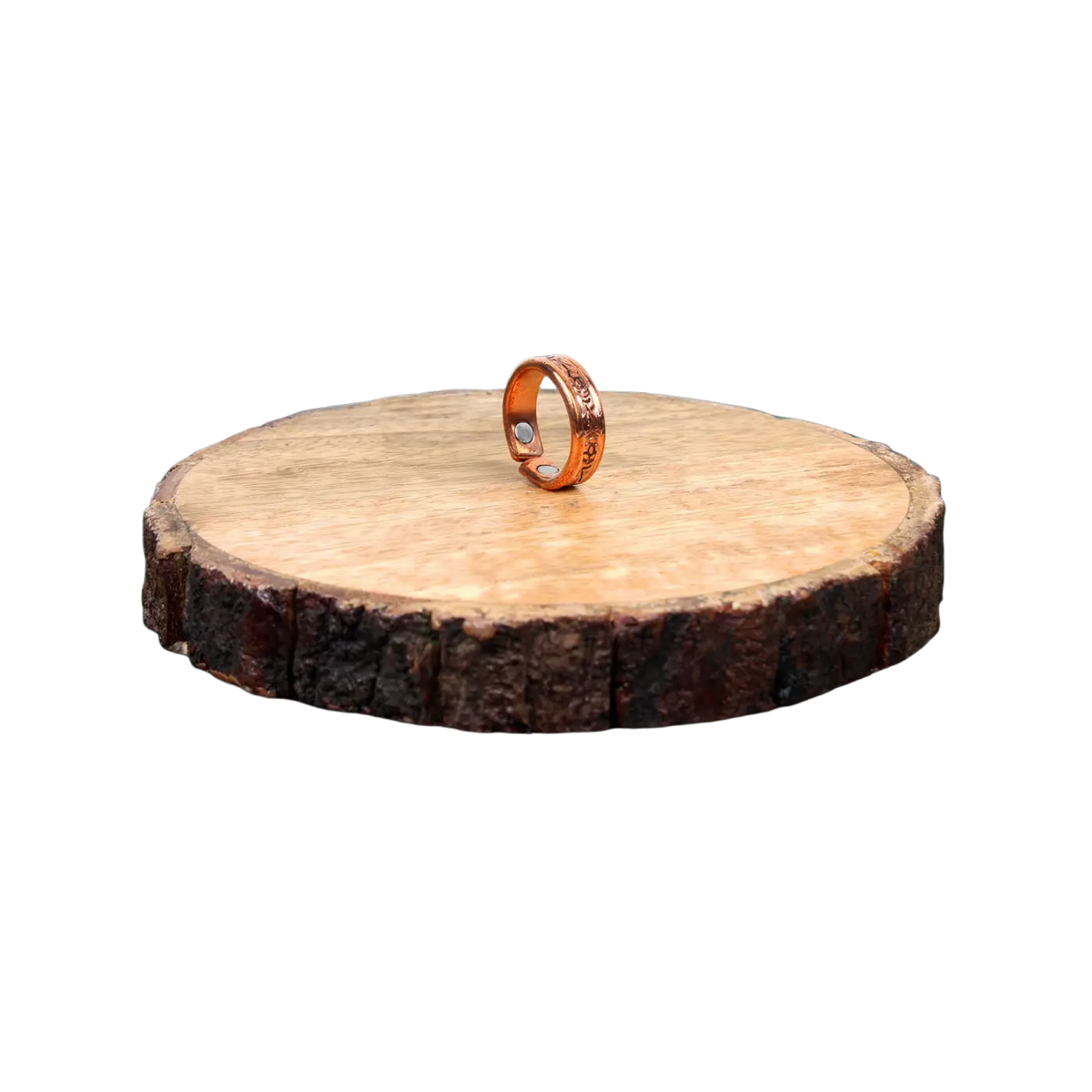 Kupferring mit Magnetdesign, verstellbar, aus Kupfer, von El'Cobre-Ecozonelifestyle, elegantes Schmuckstück