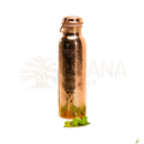Kupferwasserflasche ayurveda trinkflasche aus kupfer mit graviertem blumenmuster und tragbarem deckel