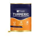 Kurkuma Tabletten von Prowise Healthcare, 5400 mg, mit schwarzem Pfeffer und Ingwer, in einer offenen Packung mit Tabletten