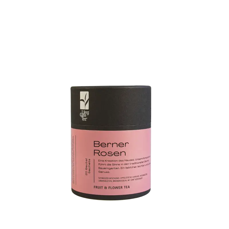 Länggasstee Berner Rosen Fruit & Flower Tea, 20 Stück, aromatischer Frucht- und Blütentee von Berner Rosen