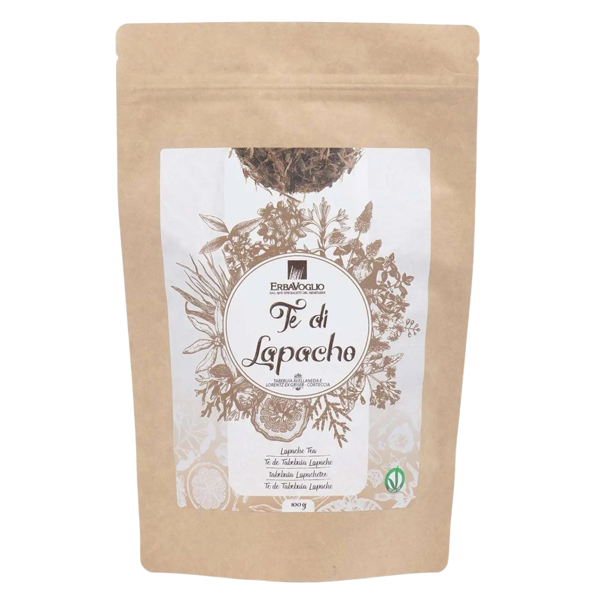 Lapacho-Tee "Tee der Inkas" von Erbavoglio, Heilpflanze für Immunsystem, Candida-Bekämpfung, Viren und Schmerzen, heilige Pflanze