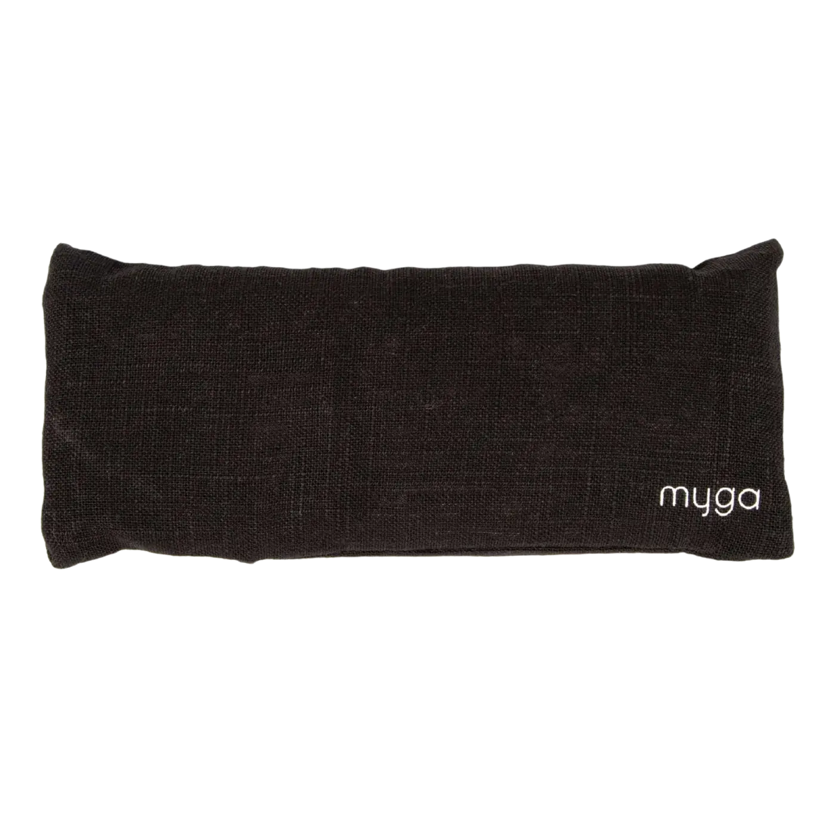 Lavendel-Augen-Kissen von Myga für Yoga, schwarzes Leinen-Augenpolster, entspannende Anwendung, weiche Textur, ideal für Ruhepausen