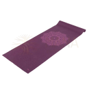 Lila yogamatte mit dezentem, helllila mandala-design aus der leela collection mandala aubergine bei mana shop
