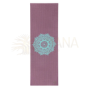Purple yoga mat mit teal mandala design aus der leela collection mandala aubergine von mana shop