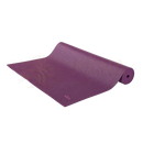 Purple texturierter yoga mat mit feinem webmuster und pinkem leela collection mandala logo mandala aubergine von mana shop