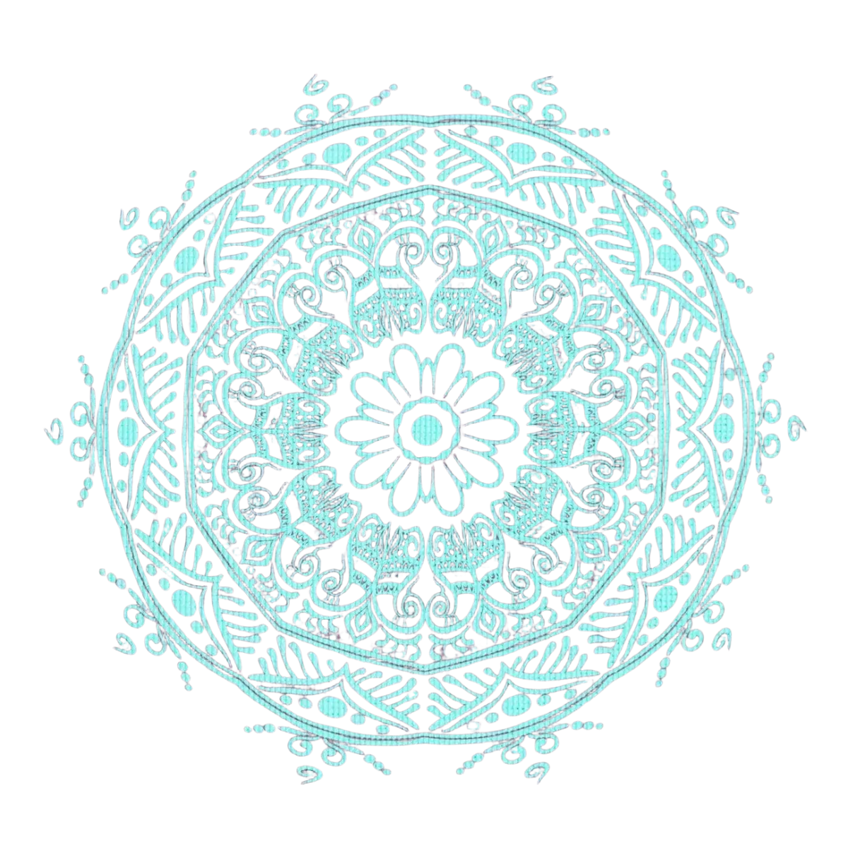 Bodynova Leela Collection Mandala Yogamatte in zartem Auberginen-Ton mit Mandala-Design, rutschfest und weich für Yogaübungen