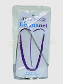 Edelstahl Zungenschaber von Ayurveda Auténtico, robust und hygienisch, für saubere Zunge und bessere Mundhygiene.