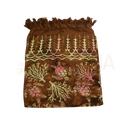 Brauner batik lunghi sarong pareo tuch mit rosa und cremefarbenen meeresschildkrötenmuster von mana shop
