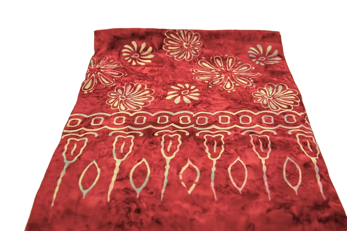 Samtrotes Hamamtuch im Loungewear-Stil, 160 x 115 cm, aus Mana Shop, als Sarong oder Pareo verwendbar, weiches Tuch