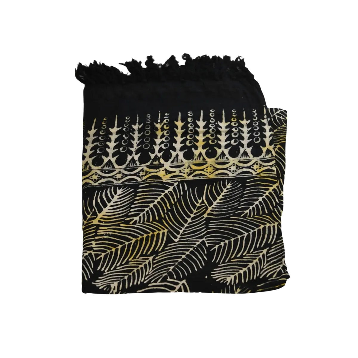 Schwarzes Hamamtuch von Mana Shop, 160 x 115 cm, Lungi Sarong Pareo Tuch mit eleganter, weicher Baumwollstruktur.