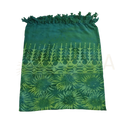 Vibranter grüner lunghi sarong pareo tuch mit sonnenblumenmotiv und fransen von mana shop