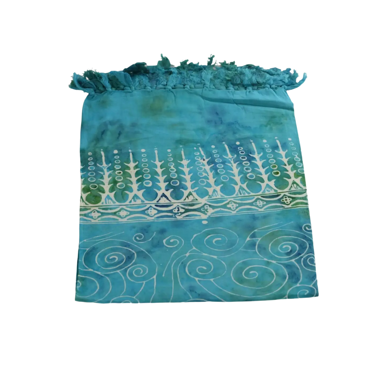 Buntes Hamamtuch aus Batik, 160 x 115 cm, Lunghi Sarong Pareo Tuch von Mana Shop, mit Beutel.