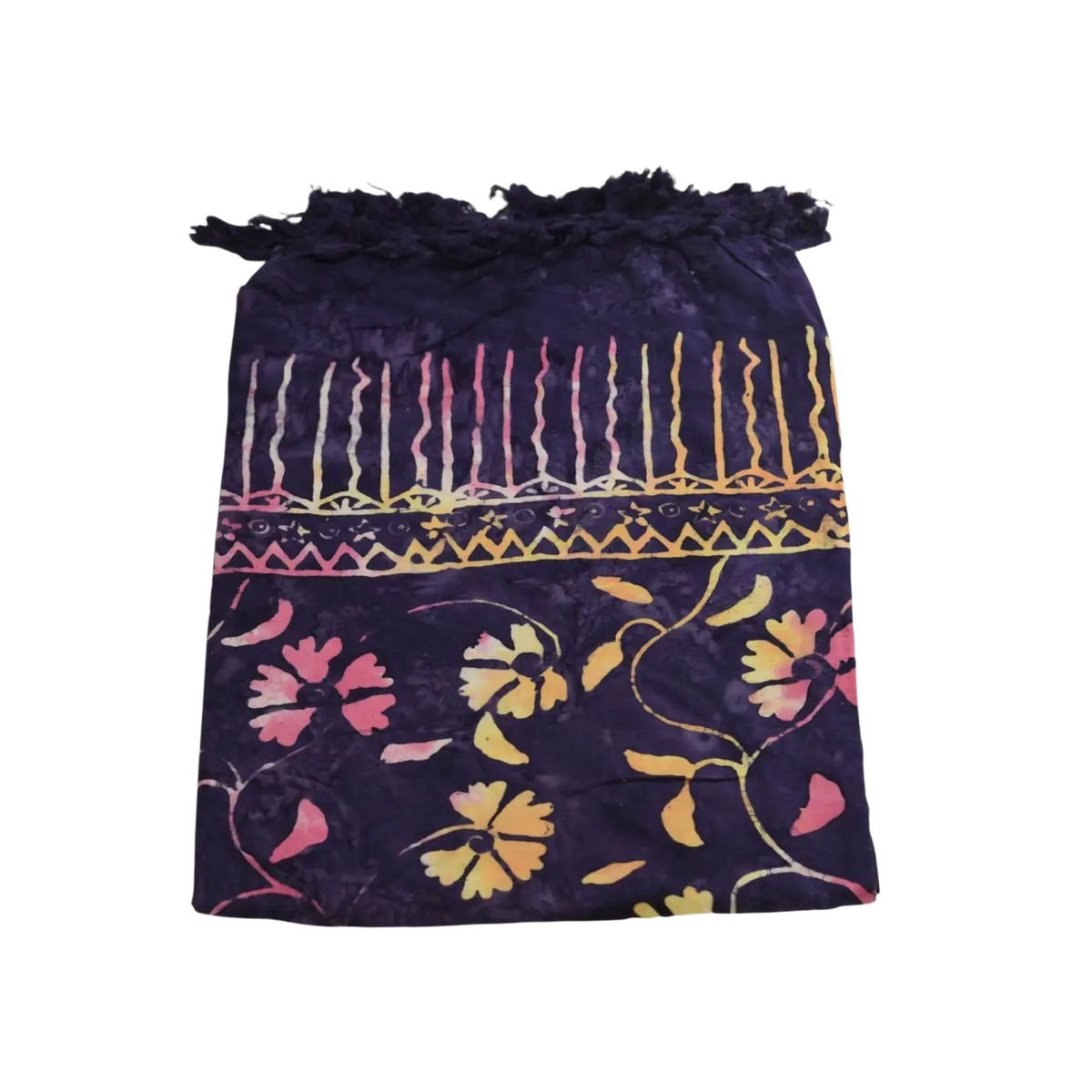 Dunkelvioletter Batikhammamtuch, 160x115 cm, Lunghi Sarong Pareo Tuch von Mana Shop, weiches, vielseitiges Hamamtuch